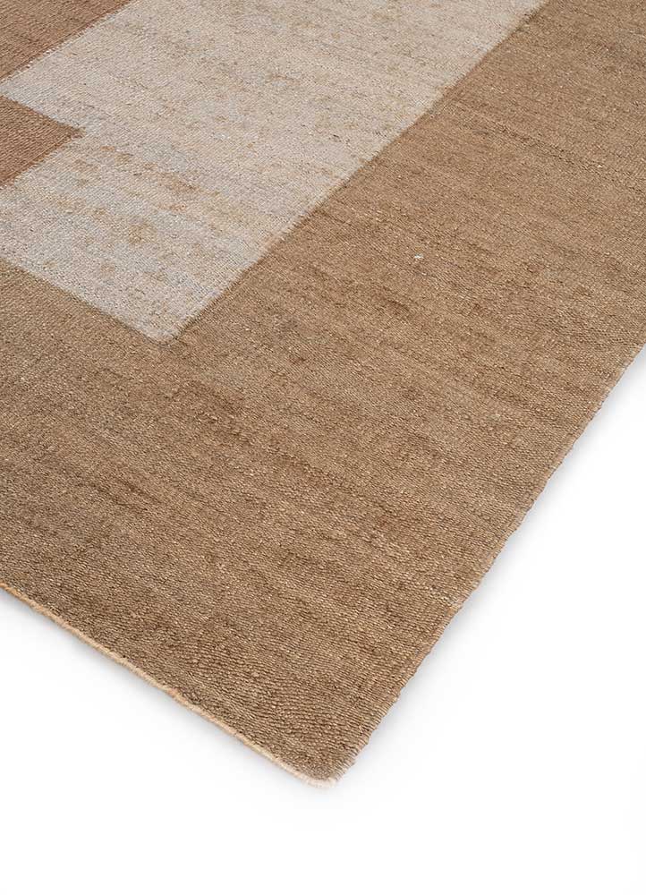 daaira beige and brown jute and hemp Flat Weaves Rug - FloorShot