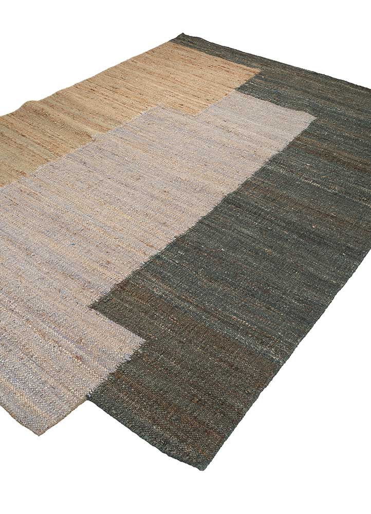 daaira grey and black jute and hemp Flat Weaves Rug - FloorShot