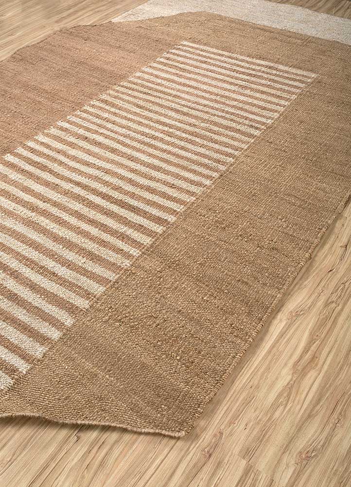 daaira beige and brown jute and hemp Flat Weaves Rug - FloorShot