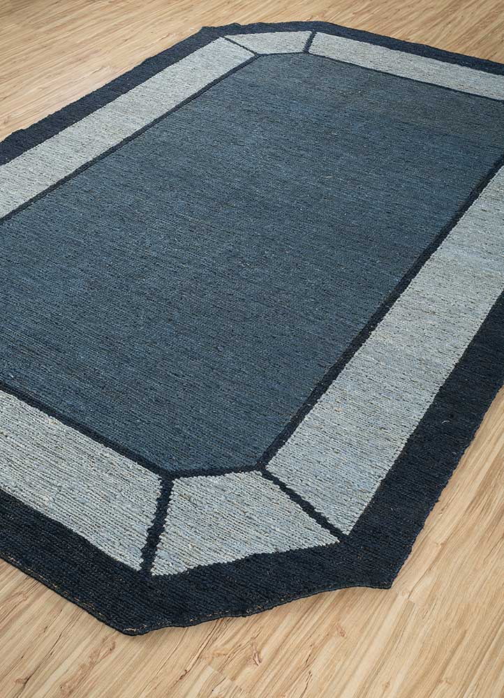 daaira blue jute and hemp Flat Weaves Rug - FloorShot