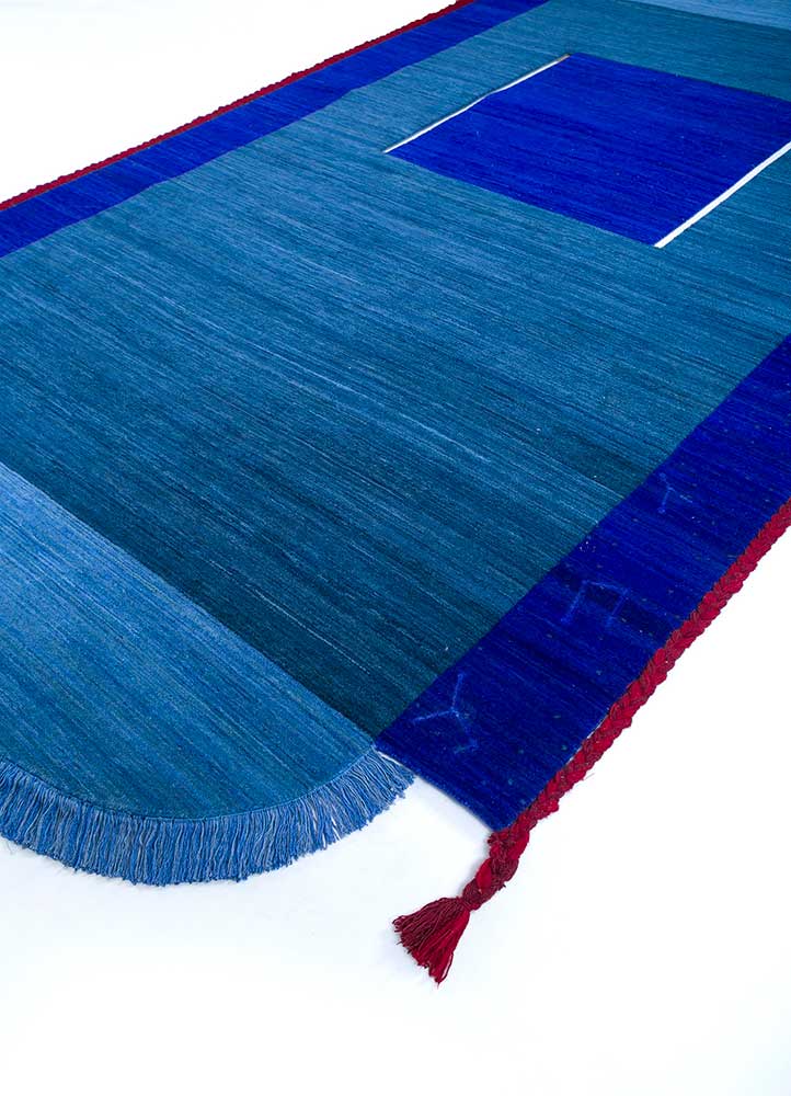 brahmaand blue wool Hand Knotted Rug - FloorShot