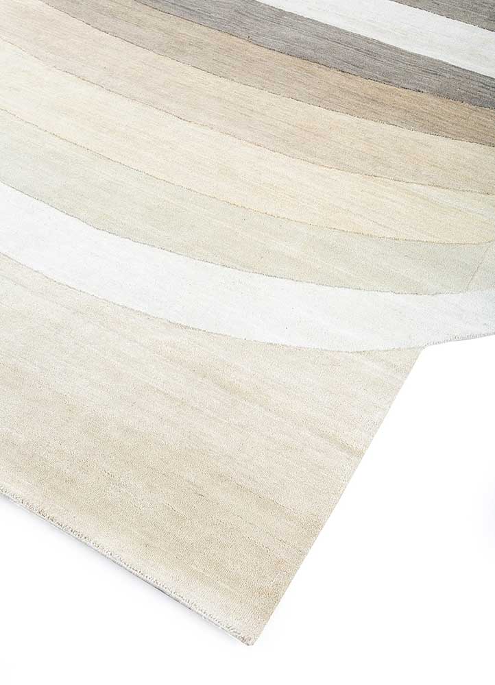 brahmaand ivory wool Hand Knotted Rug - FloorShot