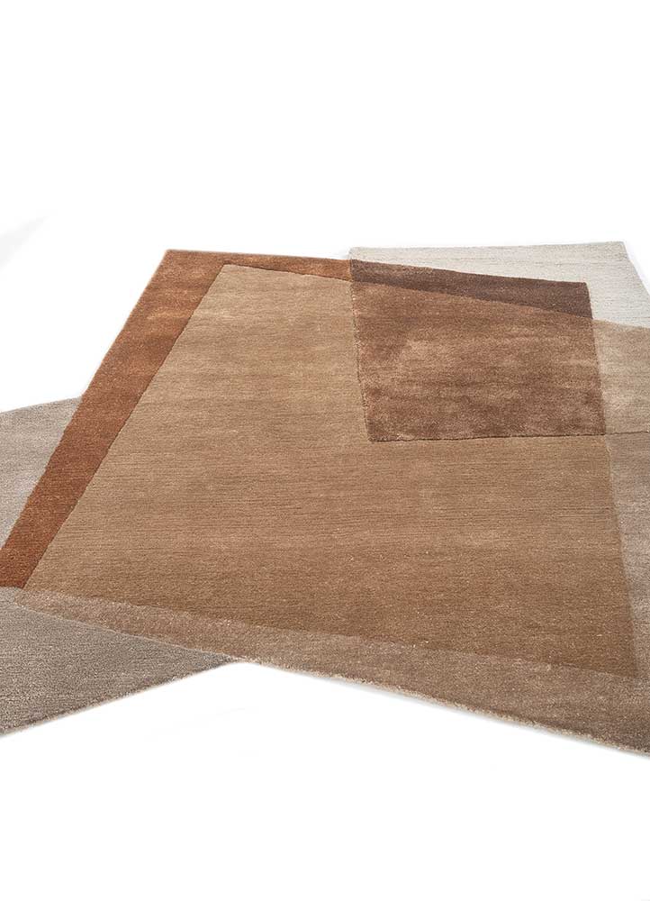 come around gold wool and viscose Hand Tufted Rug - FloorShot