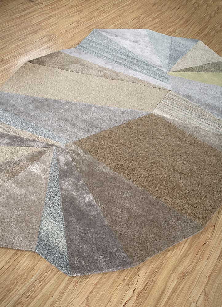 come around grey and black wool and viscose Hand Tufted Rug - FloorShot come around grey and black wool and viscose Hand Tufted Rug - FloorShot