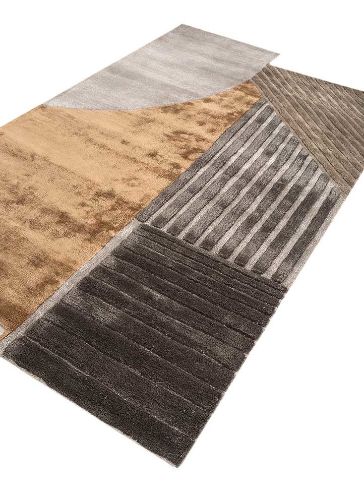 come around gold wool and viscose Hand Tufted Rug - FloorShot come around gold wool and viscose Hand Tufted Rug - FloorShot