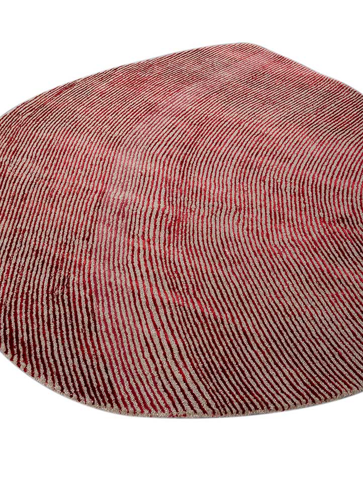 come around beige and brown wool and viscose Hand Tufted Rug - FloorShot