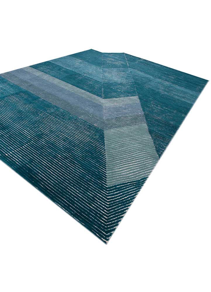 pathways blue wool and viscose Hand Tufted Rug - FloorShot pathways blue wool and viscose Hand Tufted Rug - FloorShot