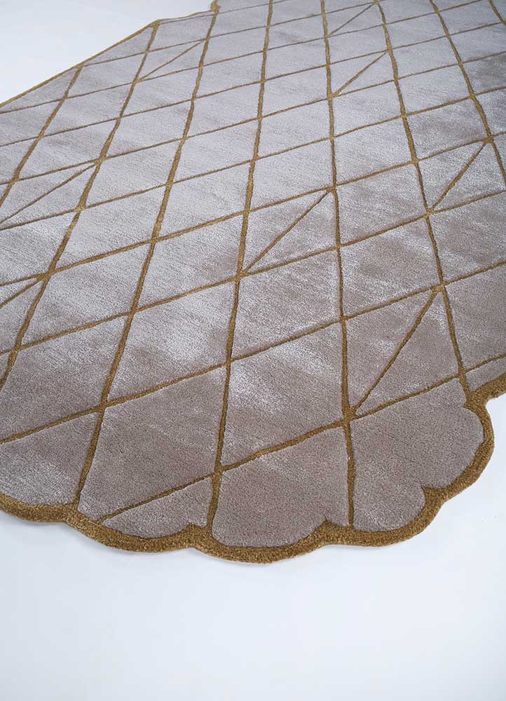 jaipur wunderkammer beige and brown wool and viscose Hand Tufted Rug - FloorShot
