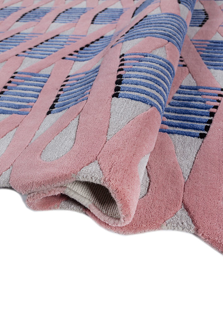 jaipur wunderkammer pink and purple wool and viscose Hand Tufted Rug - FloorShot jaipur wunderkammer pink and purple wool and viscose Hand Tufted Rug - FloorShot