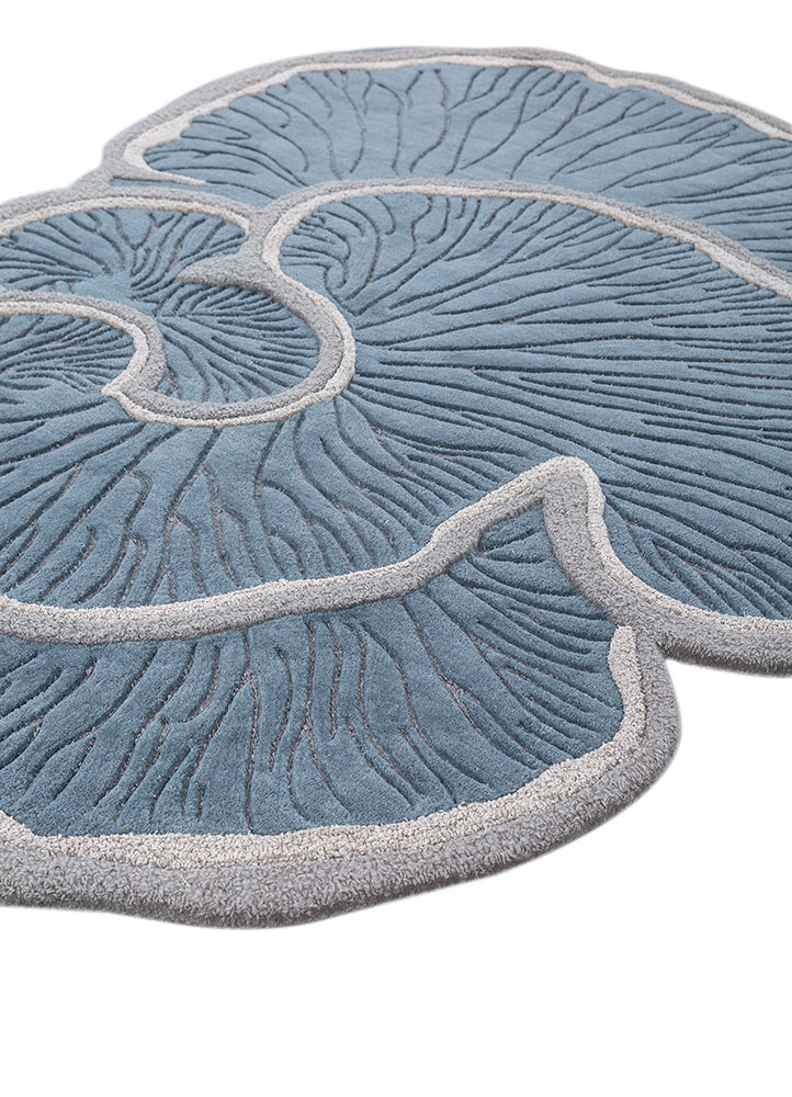 aurelia blue wool and viscose Hand Tufted Rug - FloorShot
