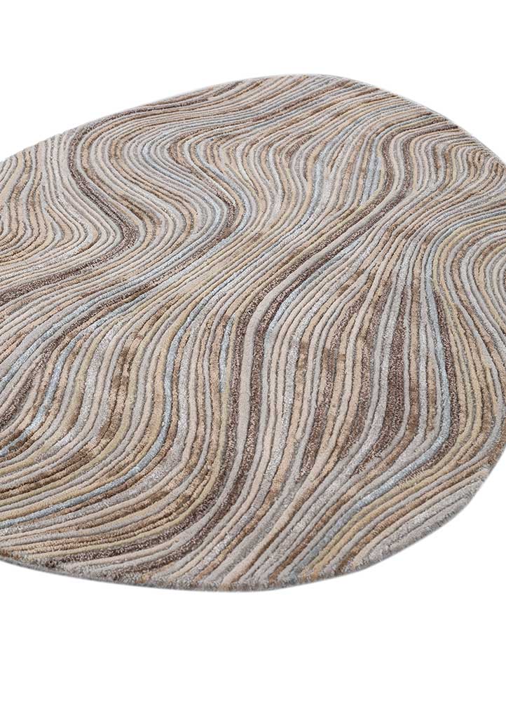 pathways grey and black wool and viscose Hand Tufted Rug - FloorShot