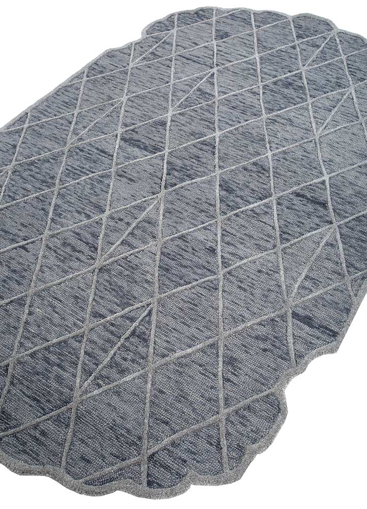 jaipur wunderkammer grey and black wool Hand Tufted Rug - FloorShot