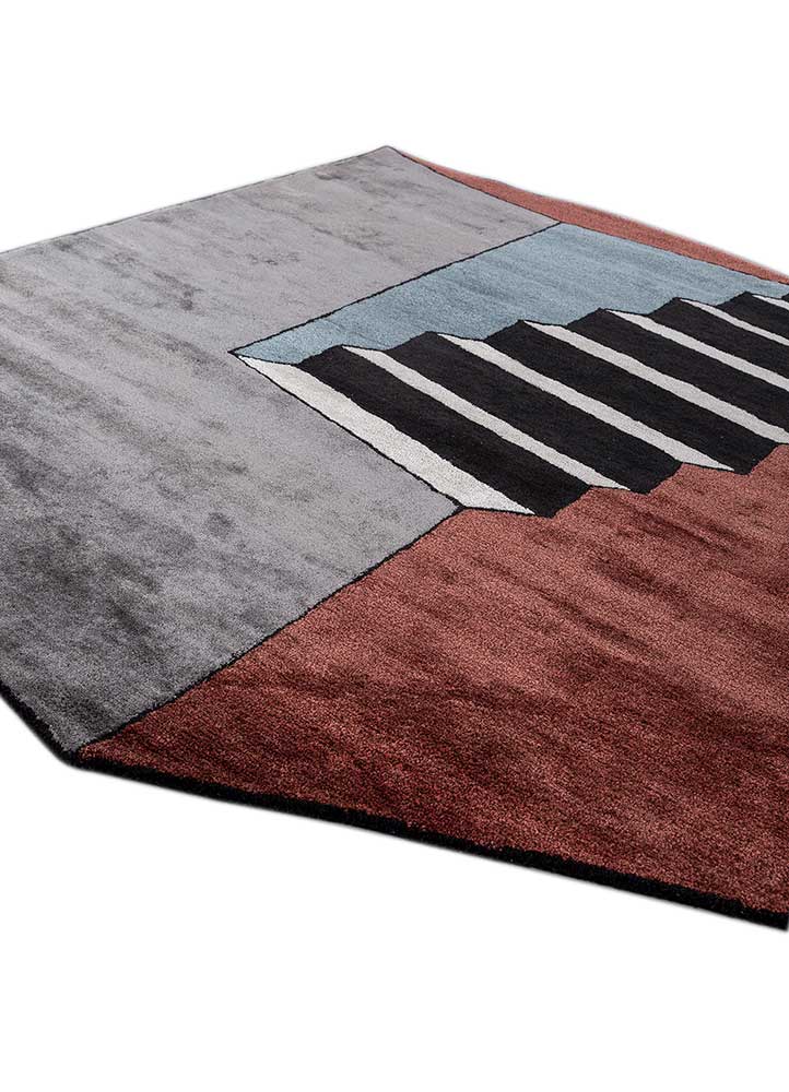 archetype grey and black wool and viscose Hand Tufted Rug - FloorShot