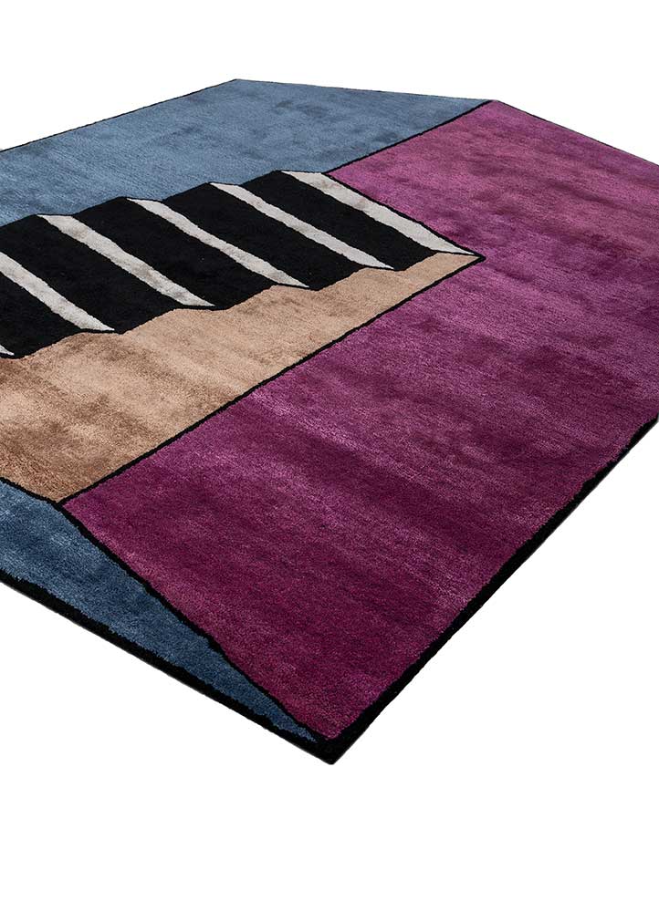 archetype pink and purple wool and viscose Hand Tufted Rug - FloorShot