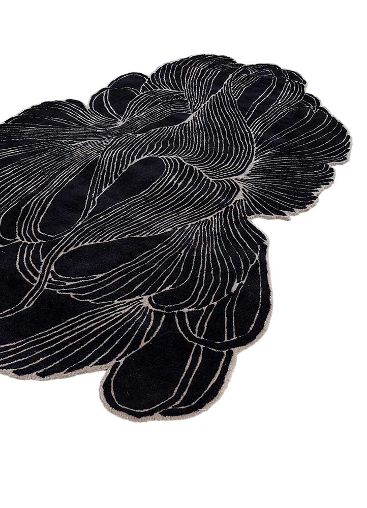 infini grey and black wool and viscose Hand Tufted Rug - FloorShot