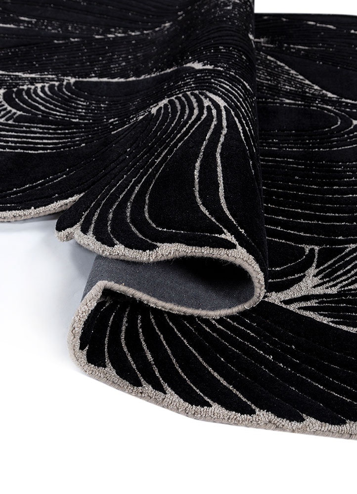 infini grey and black wool and viscose Hand Tufted Rug - FloorShot infini grey and black wool and viscose Hand Tufted Rug - FloorShot