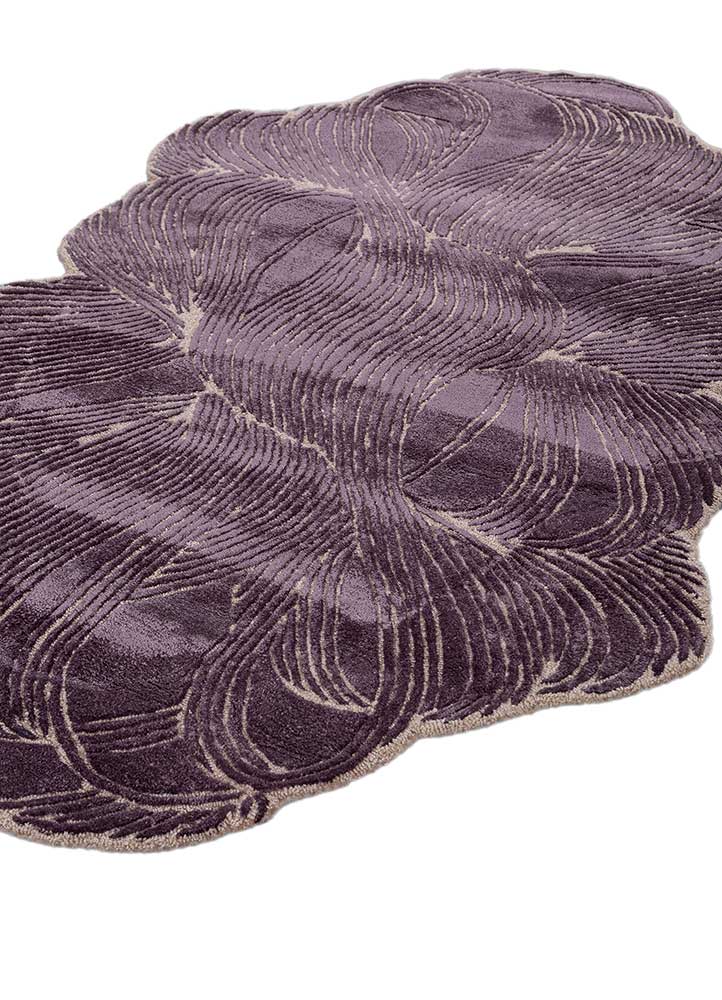 infini pink and purple wool and viscose Hand Tufted Rug - FloorShot