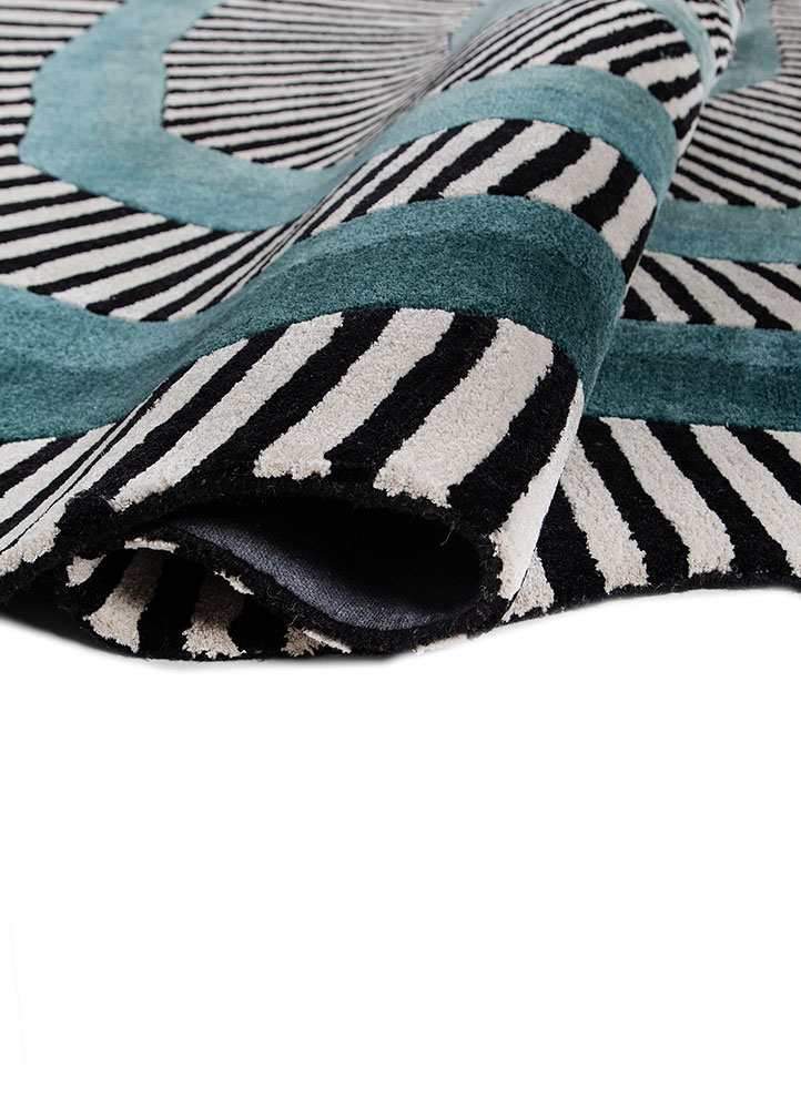 adrift grey and black wool and viscose Hand Tufted Rug - FloorShot