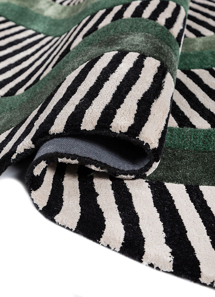 adrift grey and black wool and viscose Hand Tufted Rug - FloorShot