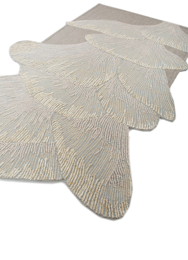 aurelia blue wool and viscose and silk Hand Tufted Rug - FloorShot