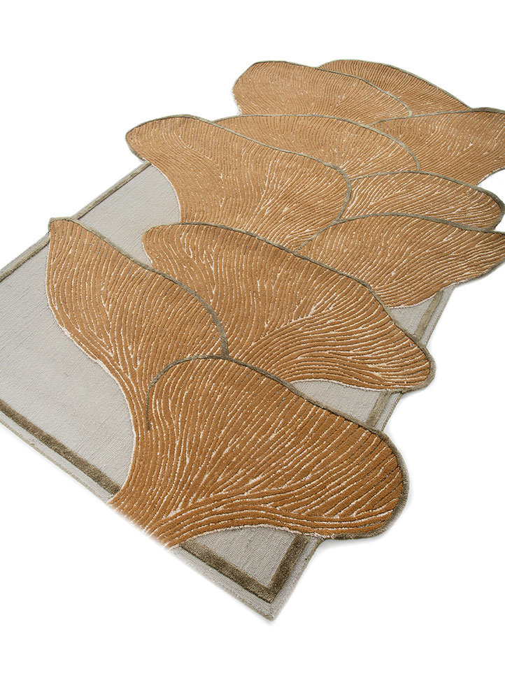 aurelia gold wool and viscose and silk Hand Tufted Rug - FloorShot