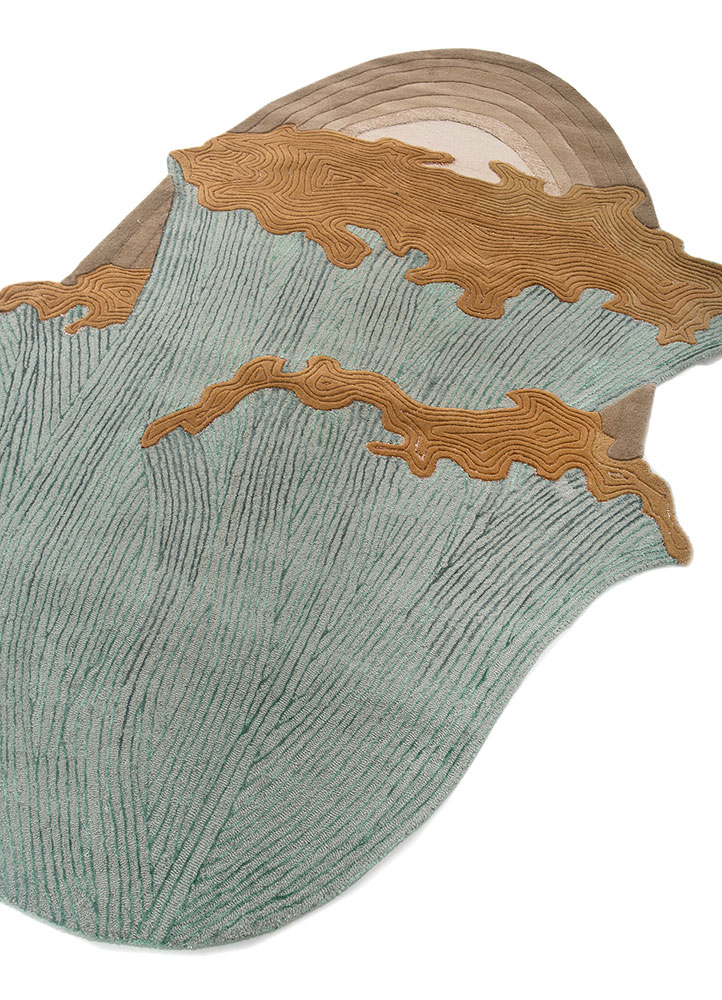 aurelia blue wool and viscose Hand Tufted Rug - FloorShot