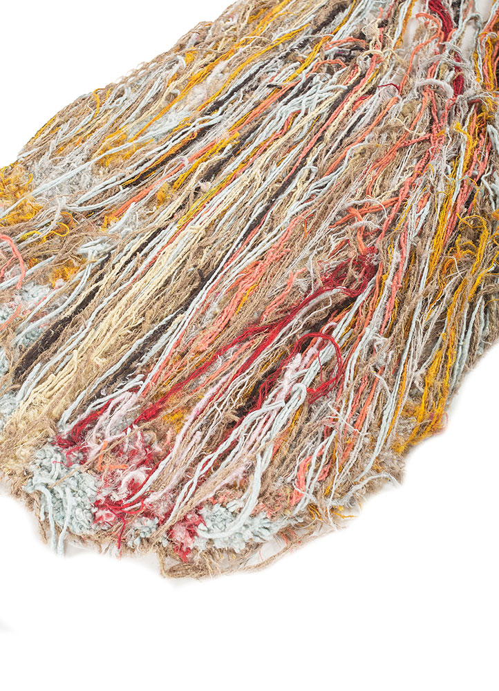 dreamers blue viscose and polyester Hand Knotted Rug - FloorShot