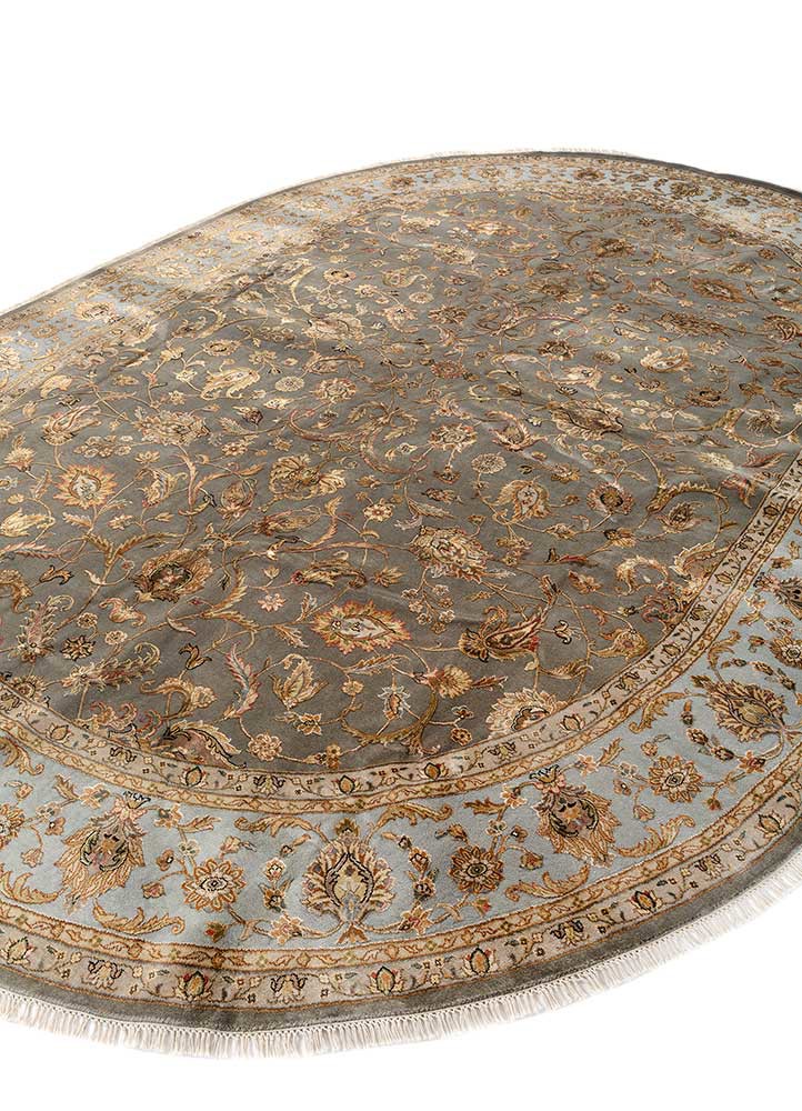 aurora grey and black wool and silk Hand Knotted Rug - FloorShot aurora grey and black wool and silk Hand Knotted Rug - FloorShot