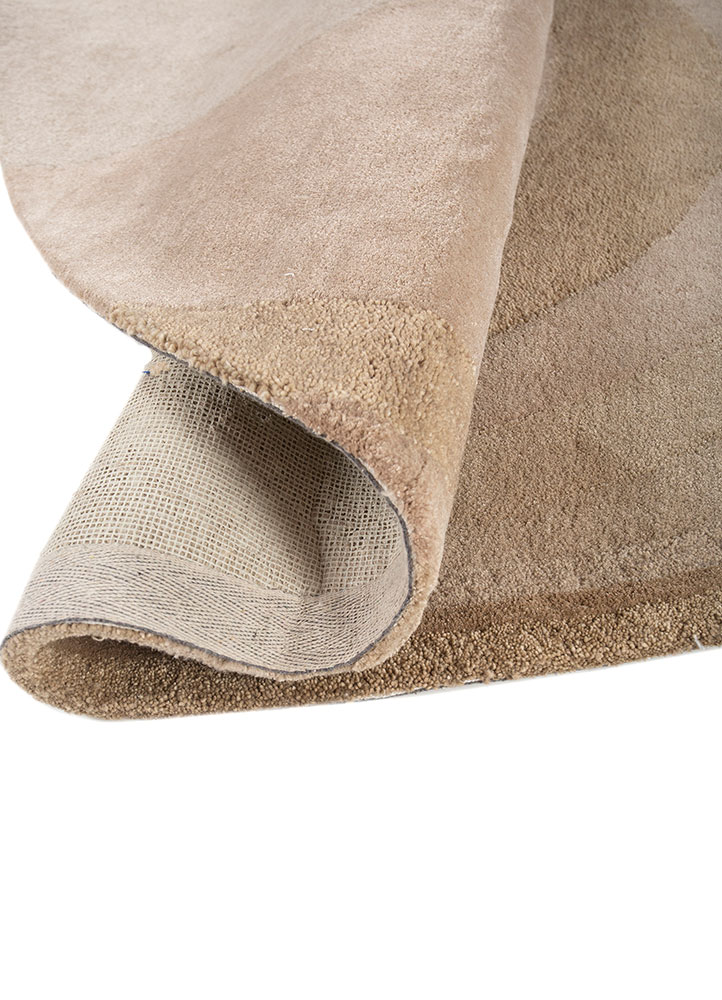 caliedo beige and brown wool and viscose Hand Tufted Rug - FloorShot