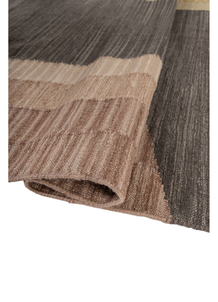 aprezo grey and black wool Flat Weaves Rug - FloorShot aprezo grey and black wool Flat Weaves Rug - FloorShot