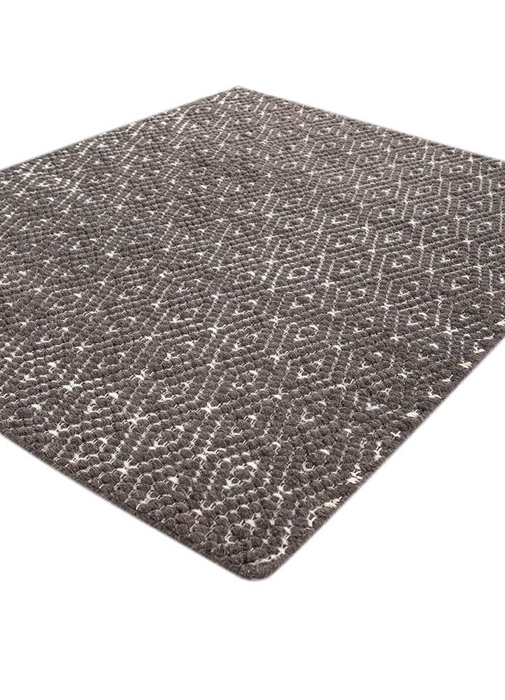 abrash beige and brown wool Flat Weaves Rug - FloorShot