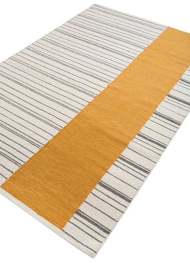 indusbar ivory wool Flat Weaves Rug - FloorShot