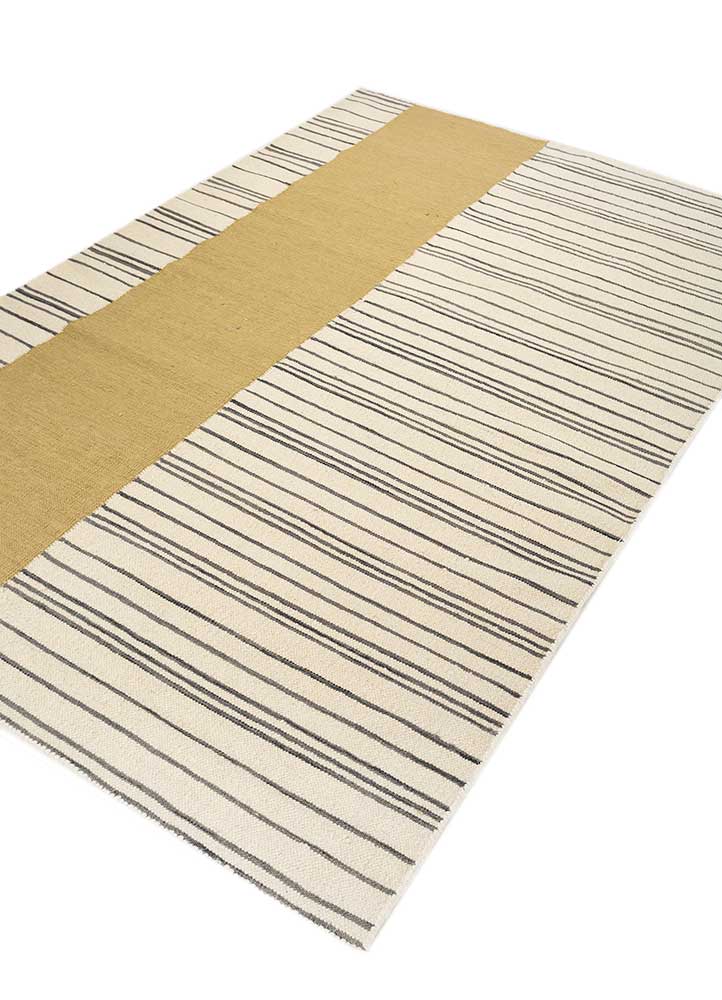 indusbar ivory wool Flat Weaves Rug - FloorShot