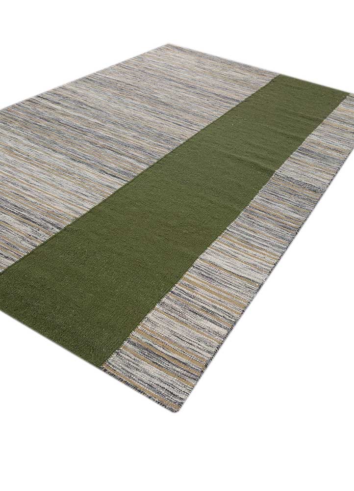 indusbar blue wool Flat Weaves Rug - FloorShot