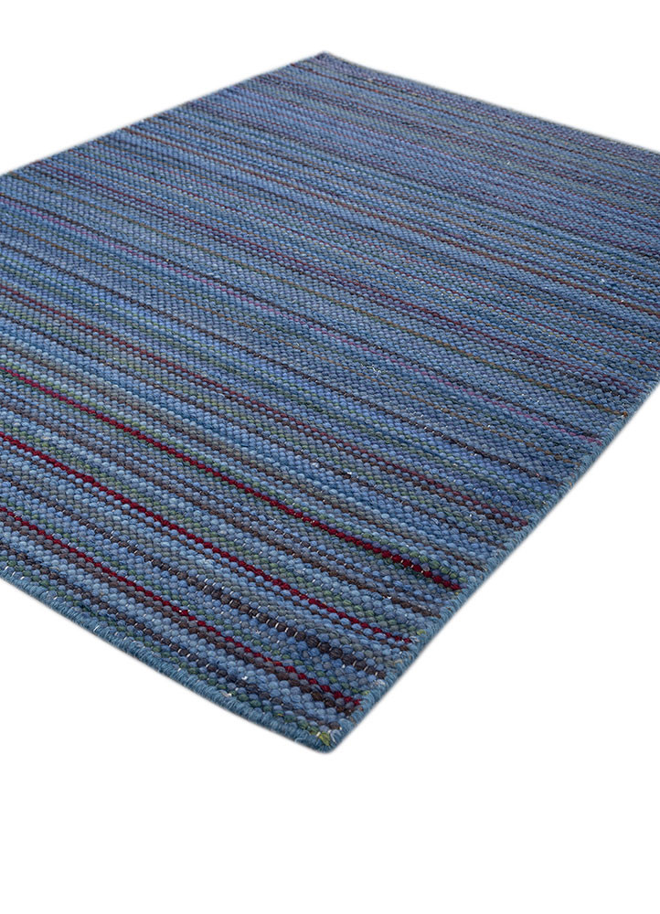 abrash blue wool Flat Weaves Rug - FloorShot abrash blue wool Flat Weaves Rug - FloorShot
