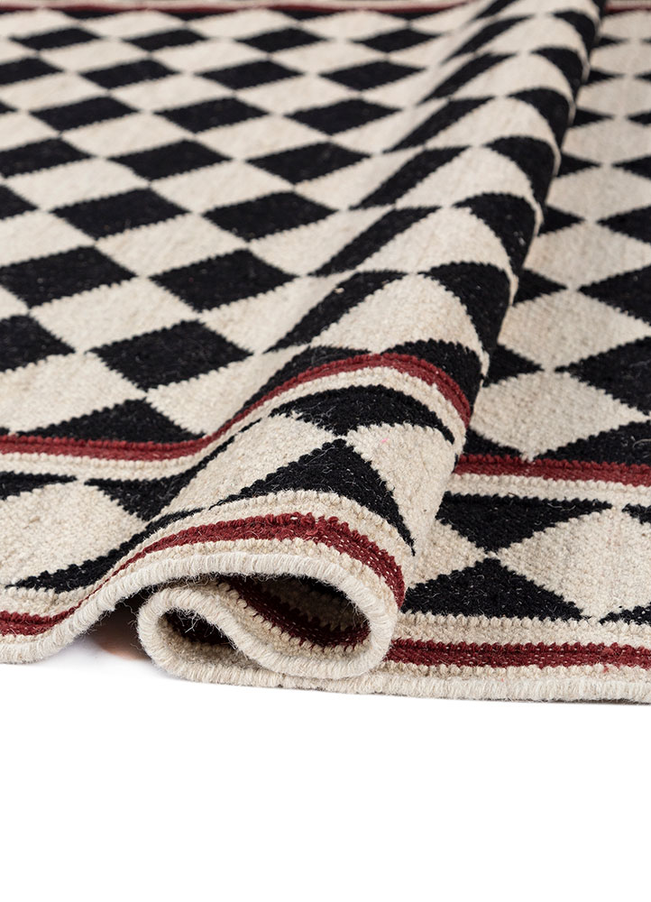 alhambra ivory wool Flat Weaves Rug - FloorShot