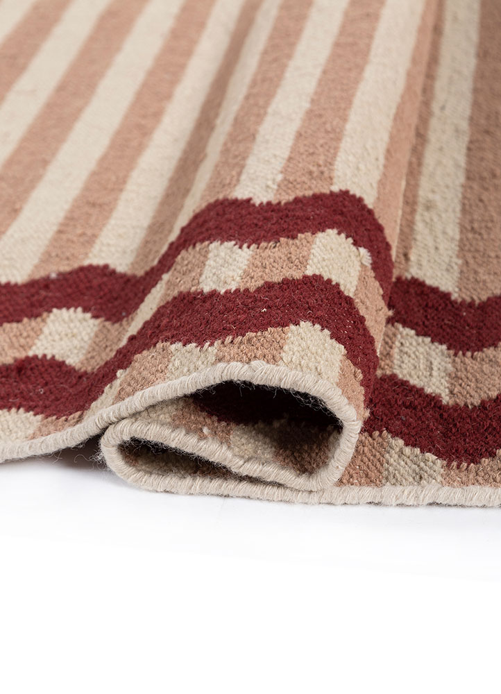 alhambra red and orange wool Flat Weaves Rug - FloorShot alhambra red and orange wool Flat Weaves Rug - FloorShot