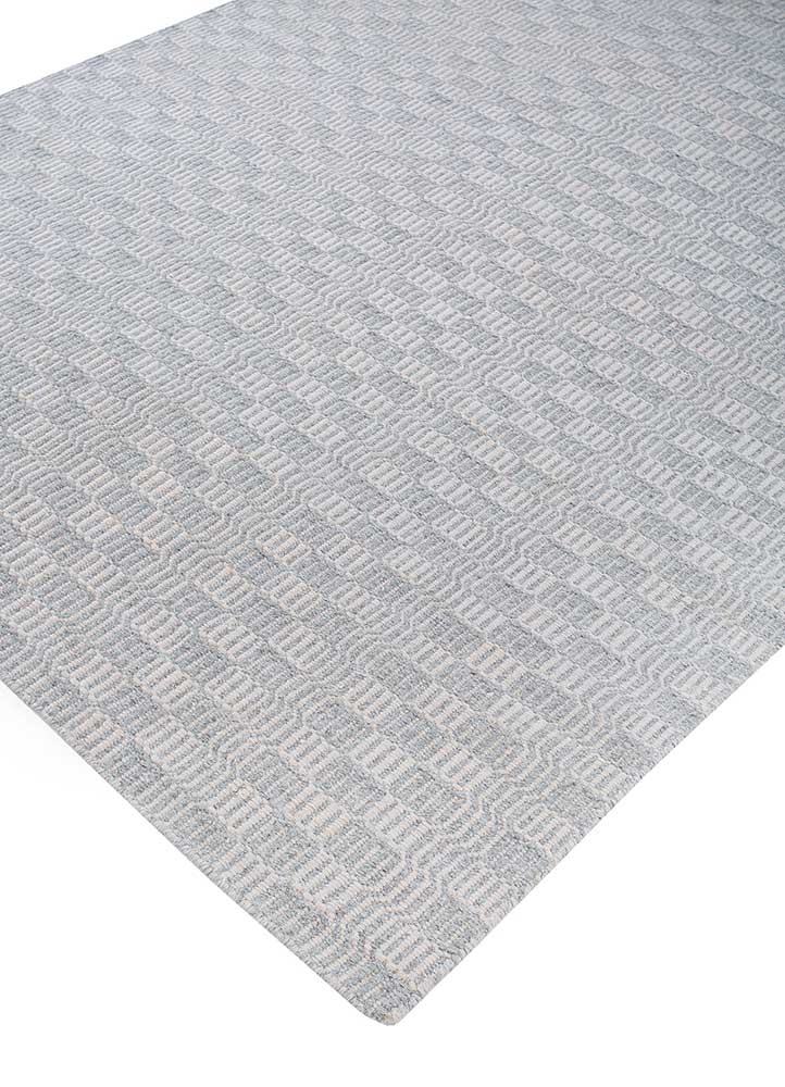 abrash grey and black wool Flat Weaves Rug - FloorShot