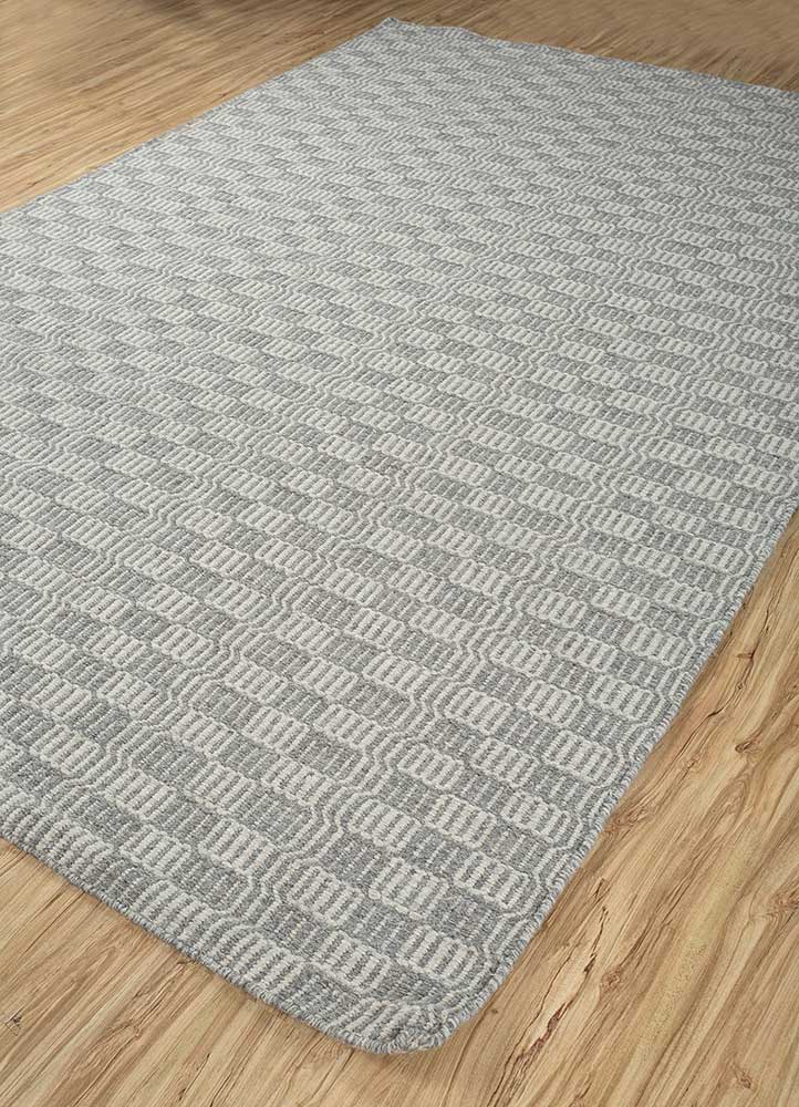 abrash grey and black wool Flat Weaves Rug - FloorShot