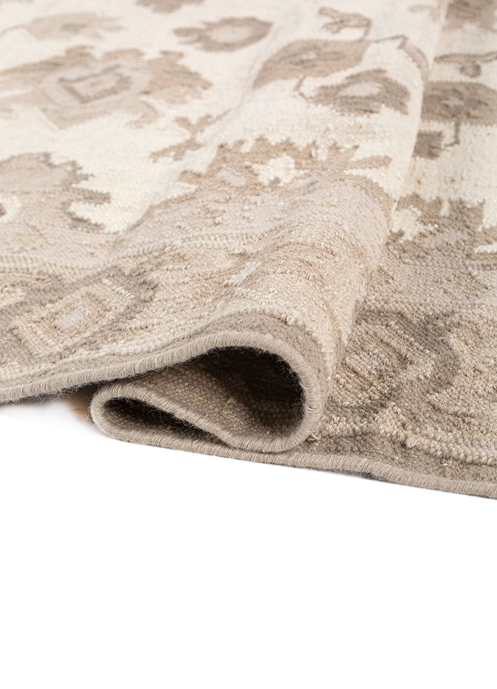 bedouin ivory wool Flat Weaves Rug - FloorShot