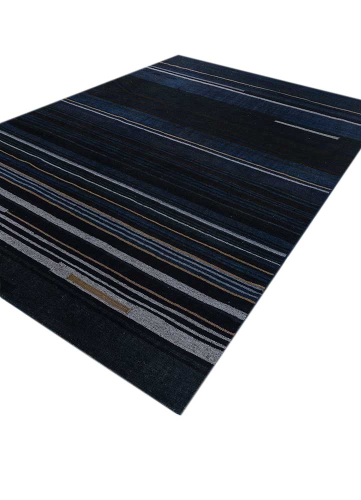 indusbar blue wool Flat Weaves Rug - FloorShot