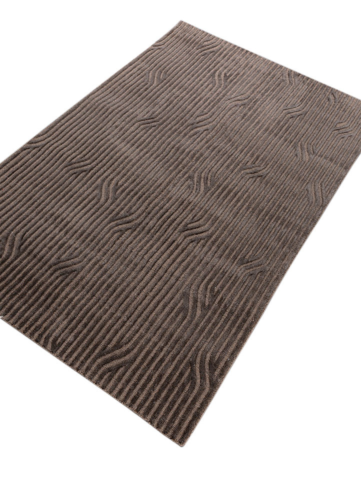 blythe beige and brown acrylic Hand Knotted Rug - FloorShot blythe beige and brown acrylic Hand Knotted Rug - FloorShot