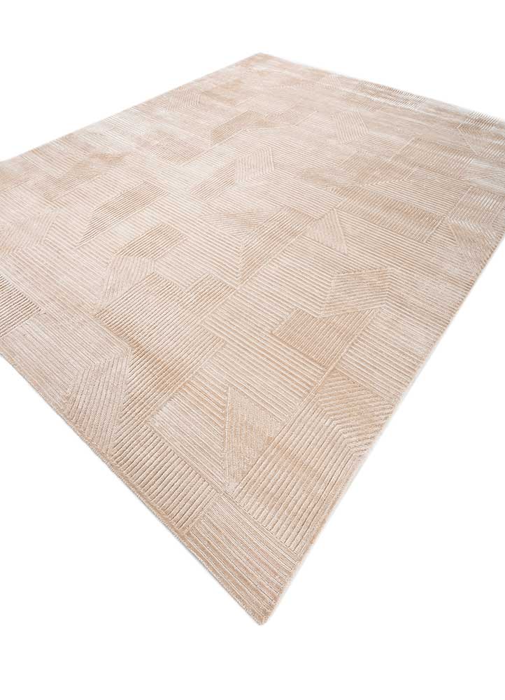 azalea ivory wool and bamboo silk Hand Knotted Rug - FloorShot