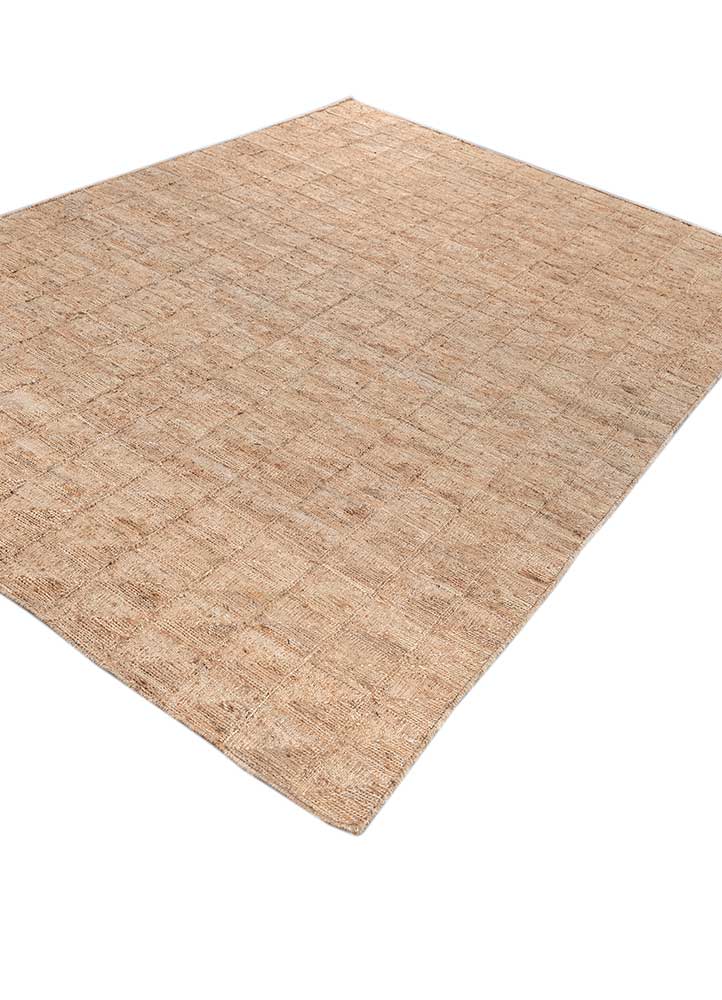 aprezo beige and brown jute and hemp Hand Knotted Rug - FloorShot