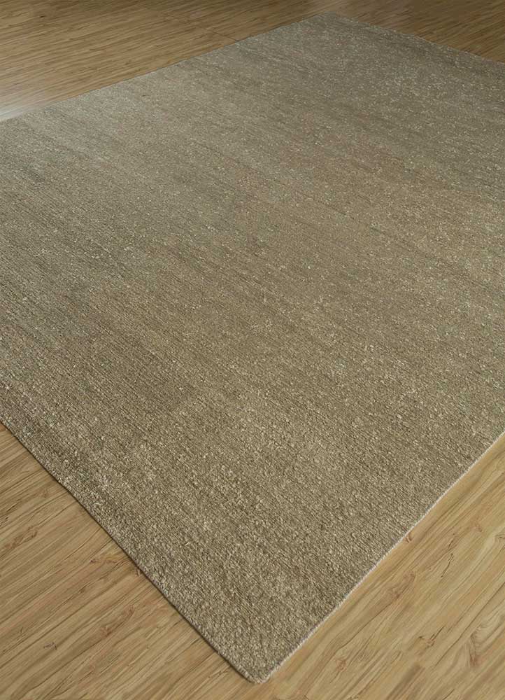 manifest beige and brown silk Hand Knotted Rug - FloorShot