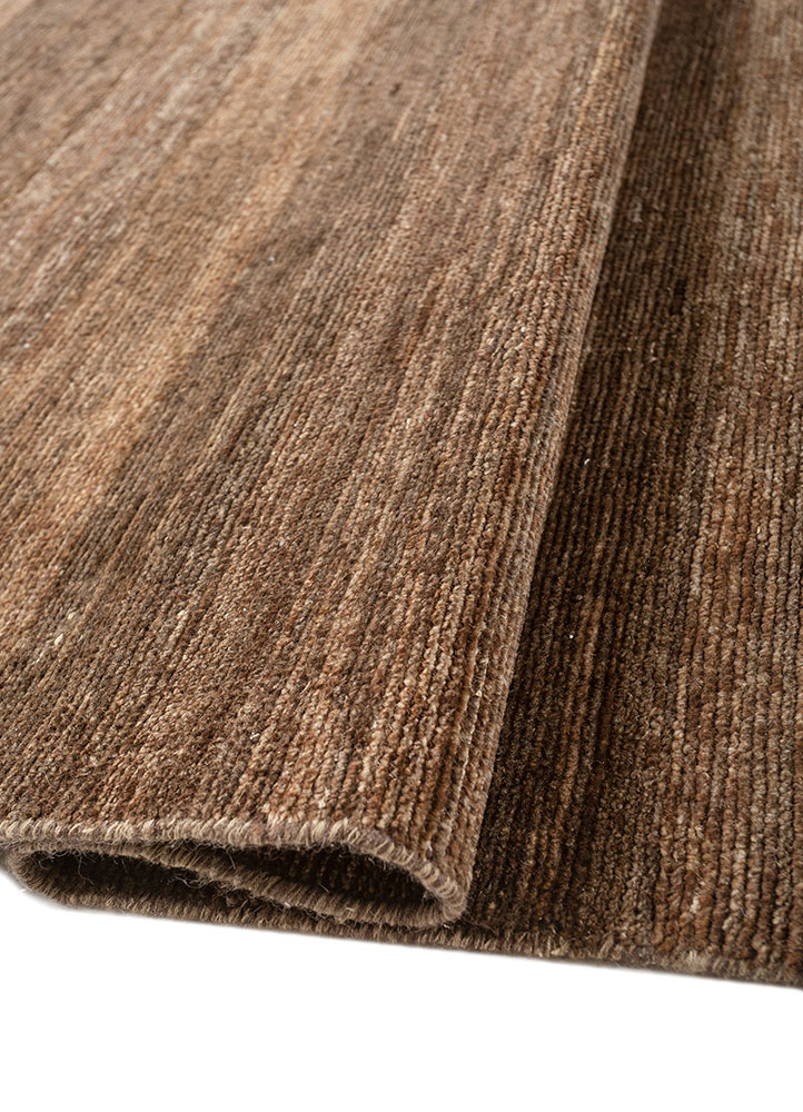 blythe beige and brown wool Hand Knotted Rug - FloorShot