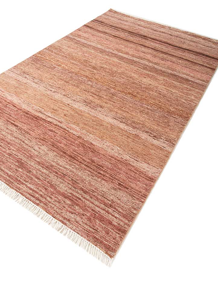 bylthe red and orange afghan wool Hand Knotted Rug - FloorShot