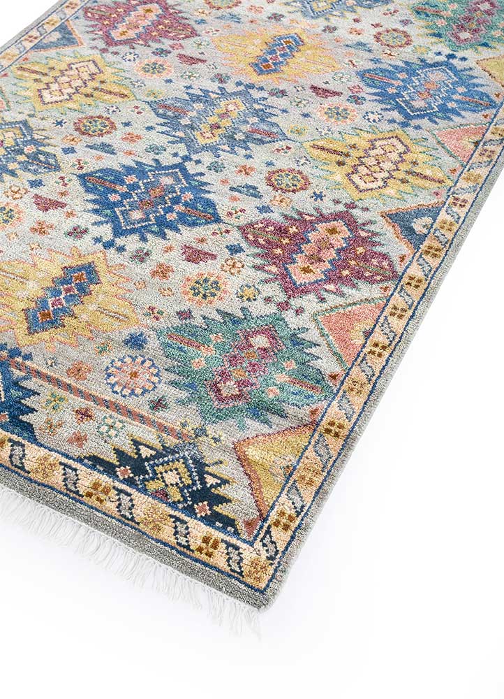 savana multi wool Hand Knotted Rug - FloorShot