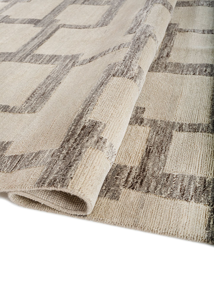 aprezo grey and black wool Hand Knotted Rug - FloorShot aprezo grey and black wool Hand Knotted Rug - FloorShot