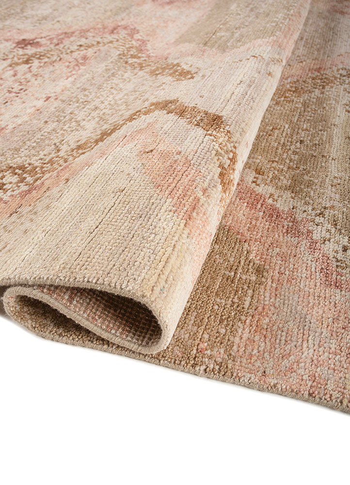aprezo beige and brown wool Hand Knotted Rug - FloorShot